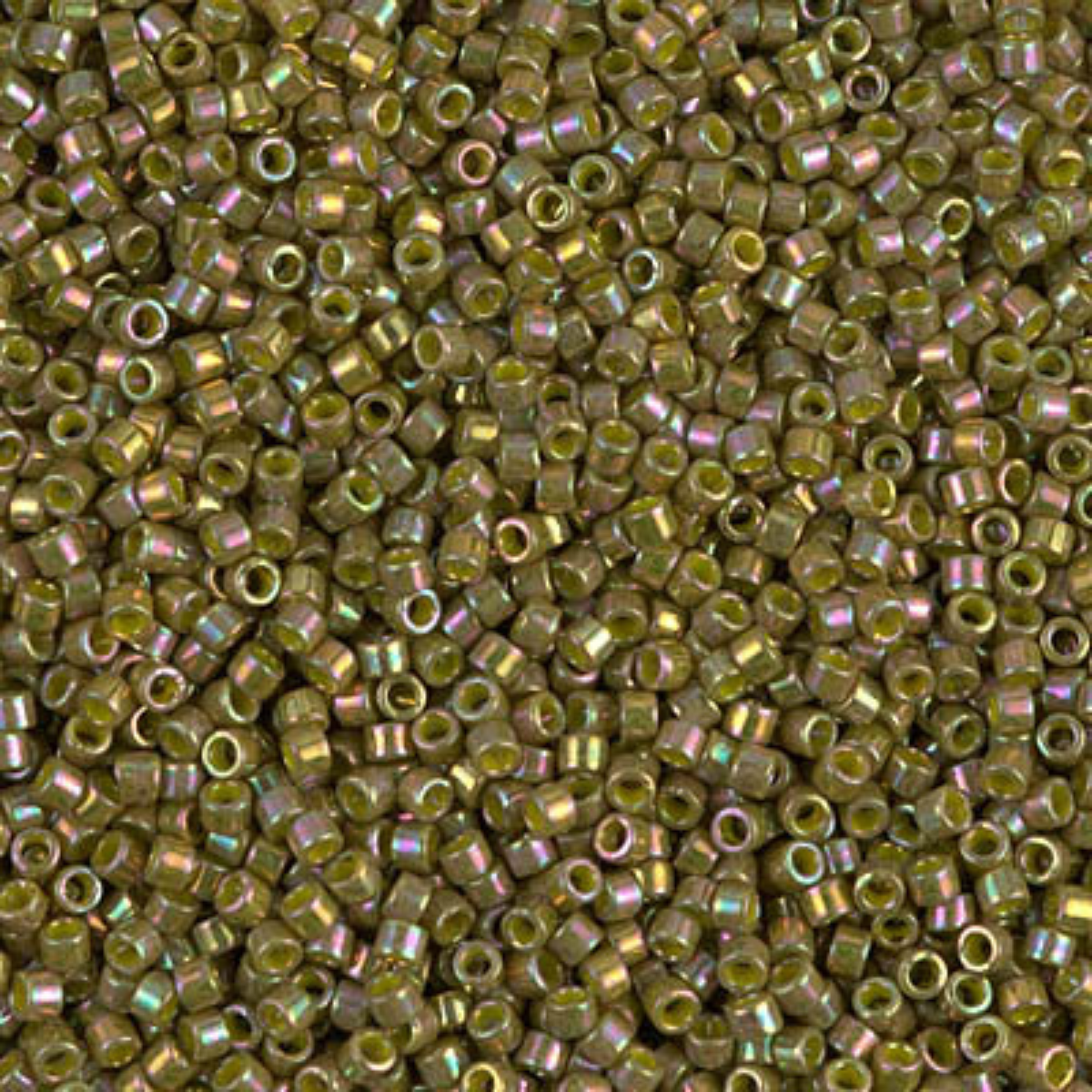 Miyuki 11/0 Delica Beads, DB0133, Opaque Olive AB, 5g