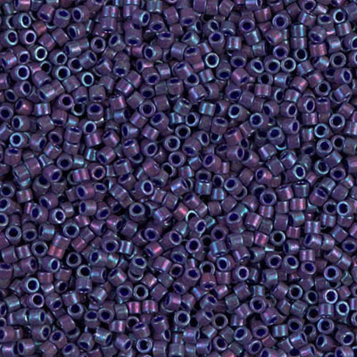Miyuki 11/0 Delica Beads, DB0135, Metallic Midnite Purple, 5g