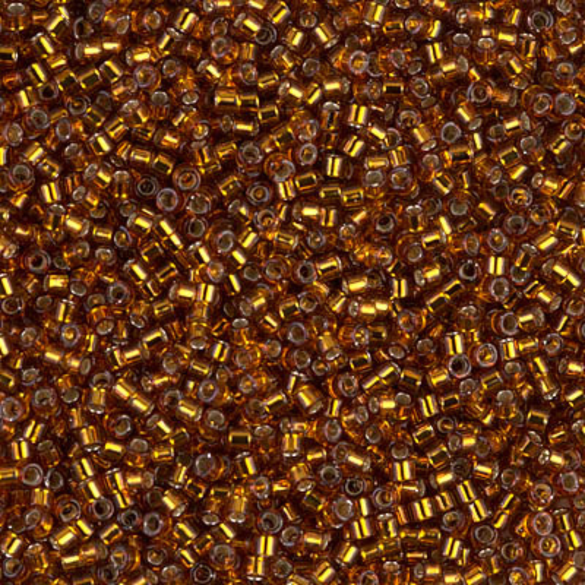 Miyuki 11/0 Delica Beads, DB0144, Silver Lined Dark Topaz, 5g