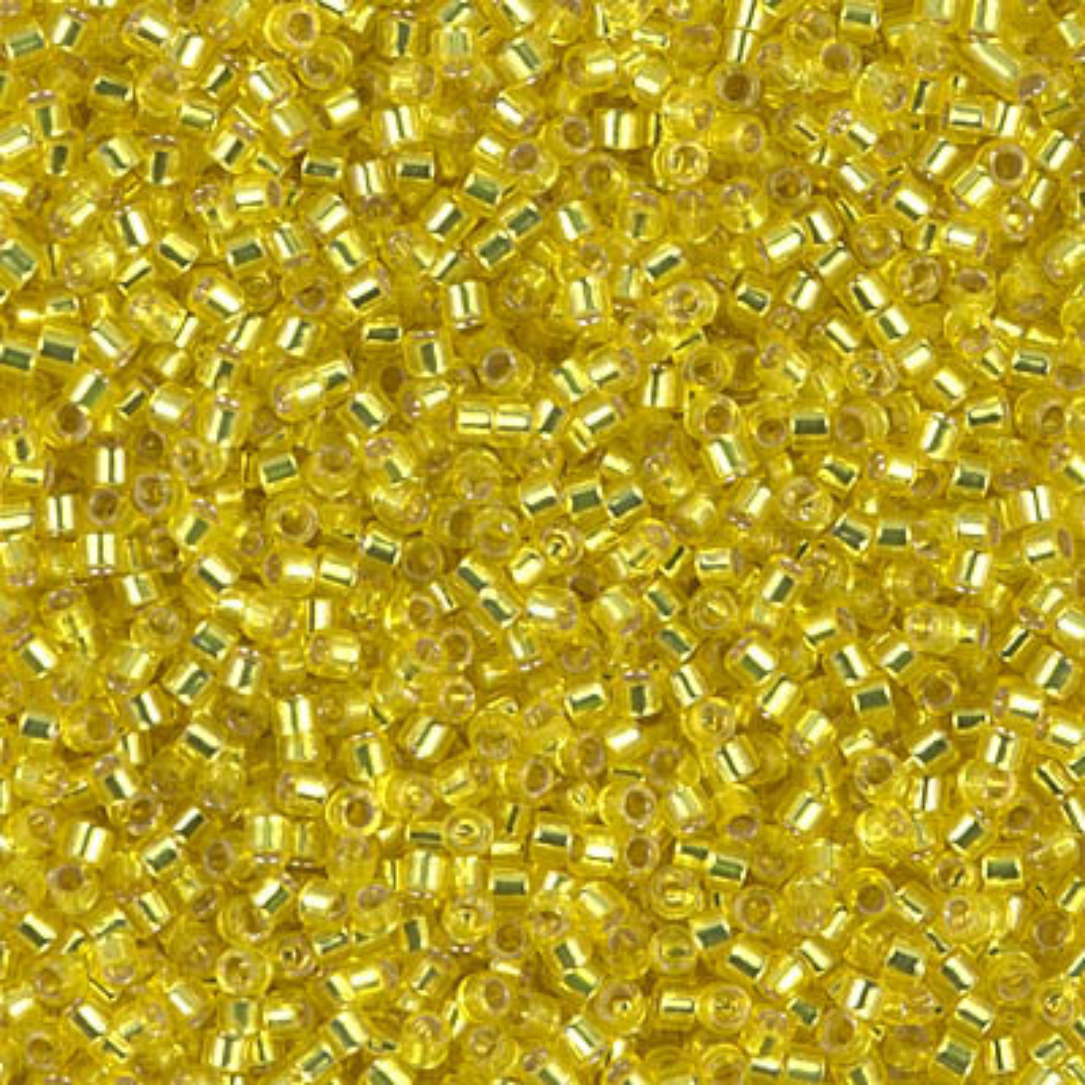 Miyuki 11/0 Delica Beads, DB0145, Silver Lined Yellow, 5g