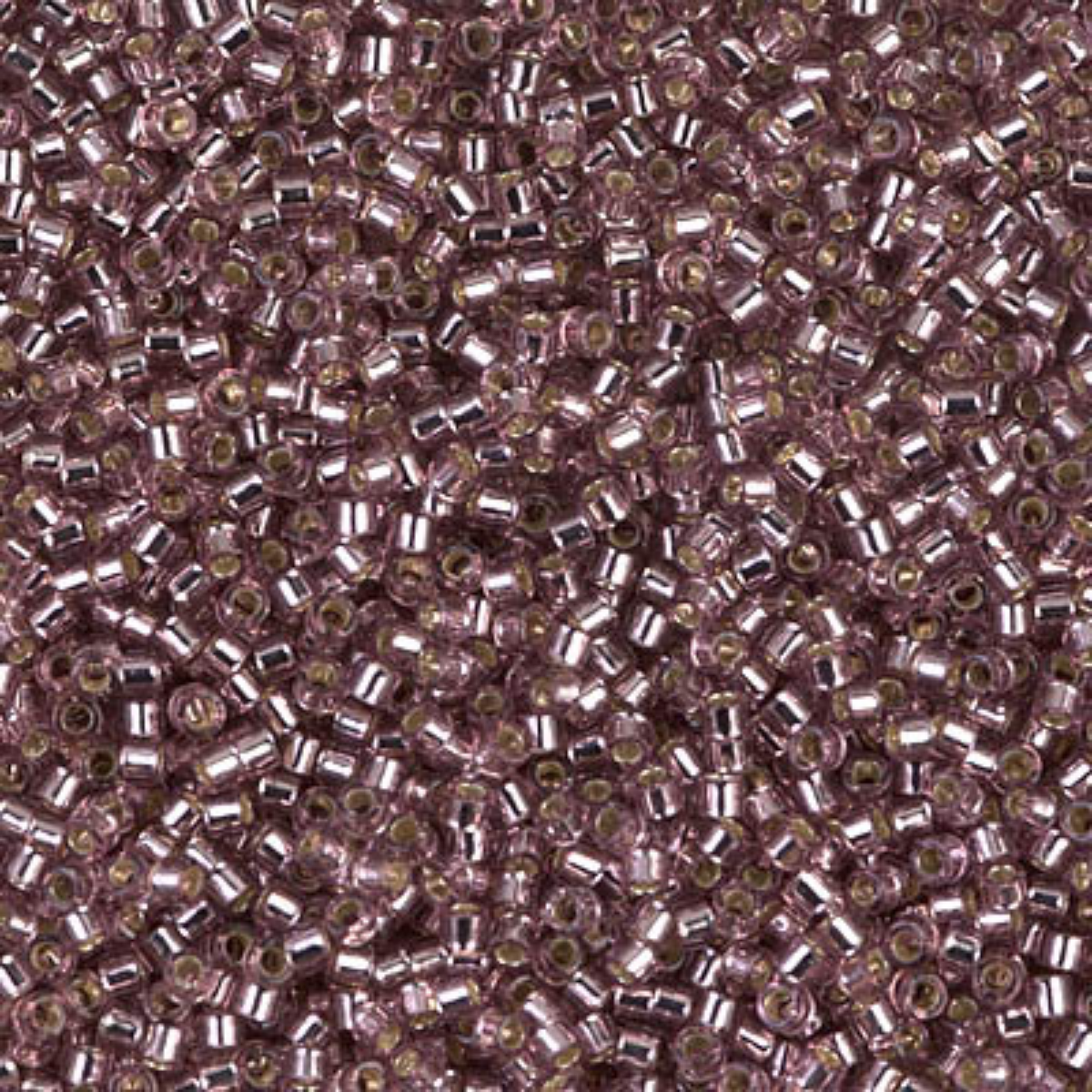 Miyuki 11/0 Delica Beads, DB0146, Silver Lined Smoky Amethyst, 5g