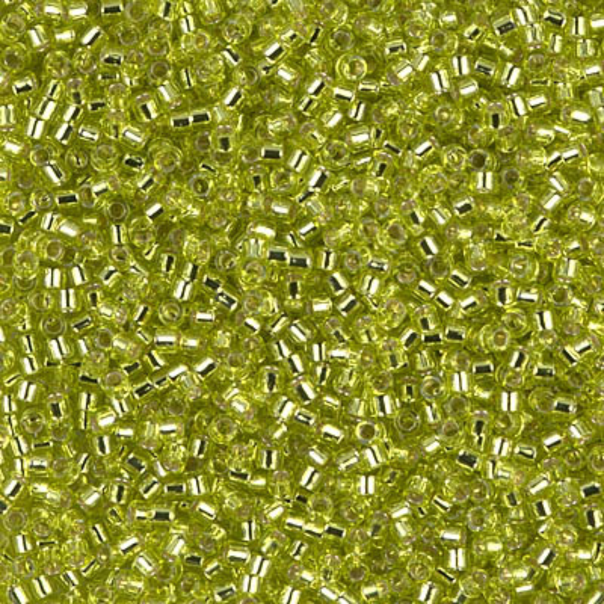 Miyuki 11/0 Delica Beads, DB0147, Silver Lined Chartreuse, 5g