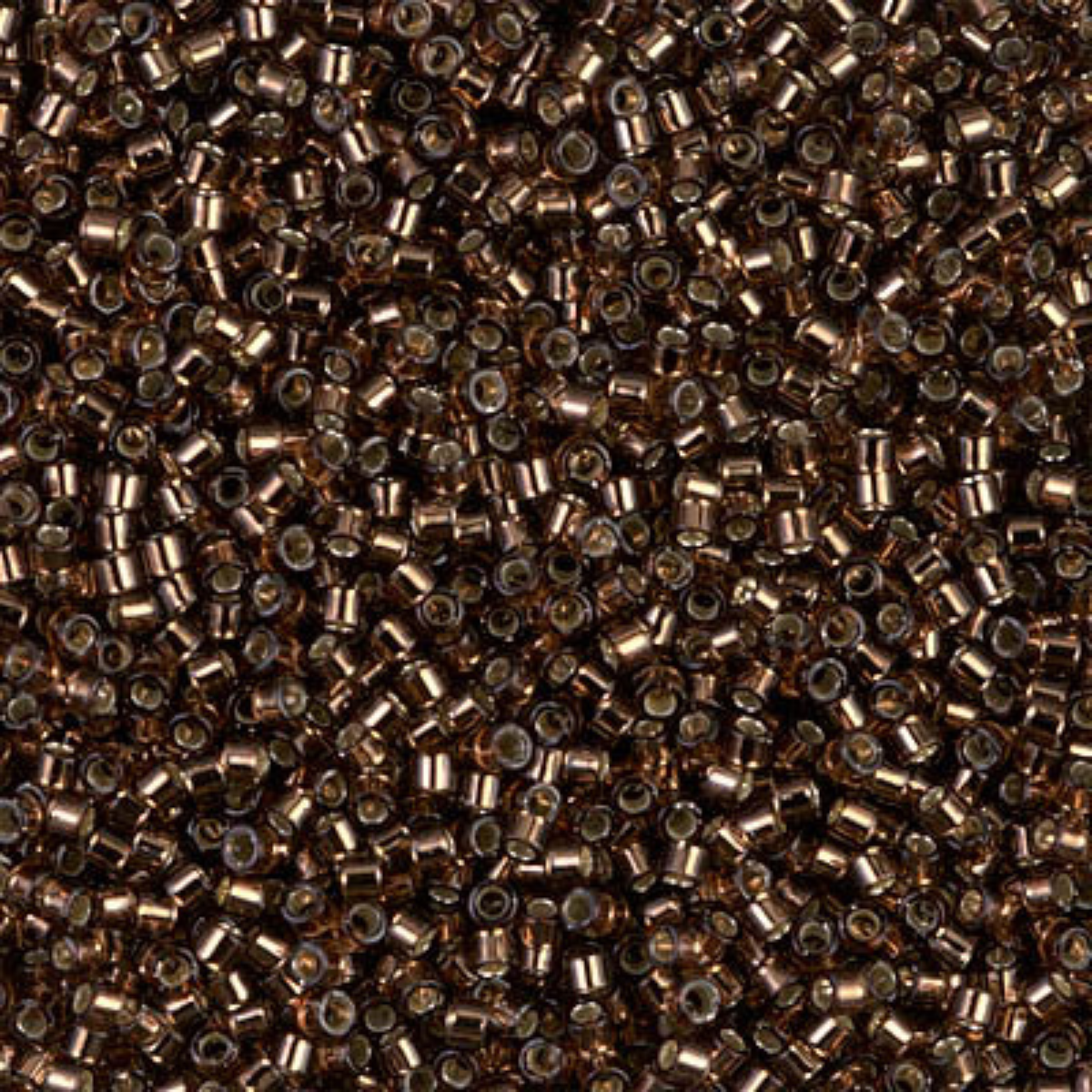 Miyuki 11/0 Delica Beads, DB0150, Silver Lined Brown, 5g