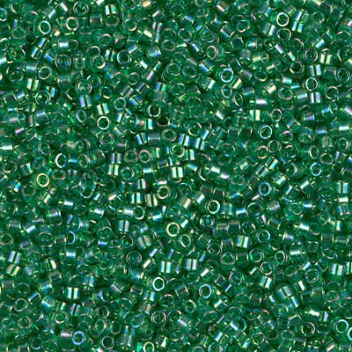 Miyuki 11/0 Delica Beads, DB0152, Transparent Green AB, 5g