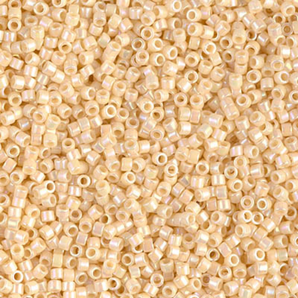 Miyuki 11/0 Delica Beads, DB0157, Opaque Cream AB, 5g