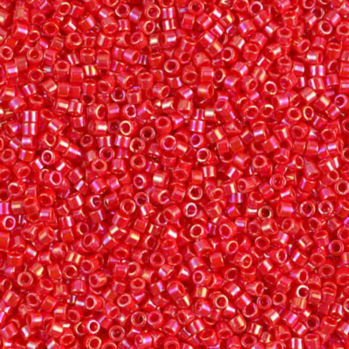 Miyuki 11/0 Delica Beads, DB0159, Opaque Light Siam AB, 5g
