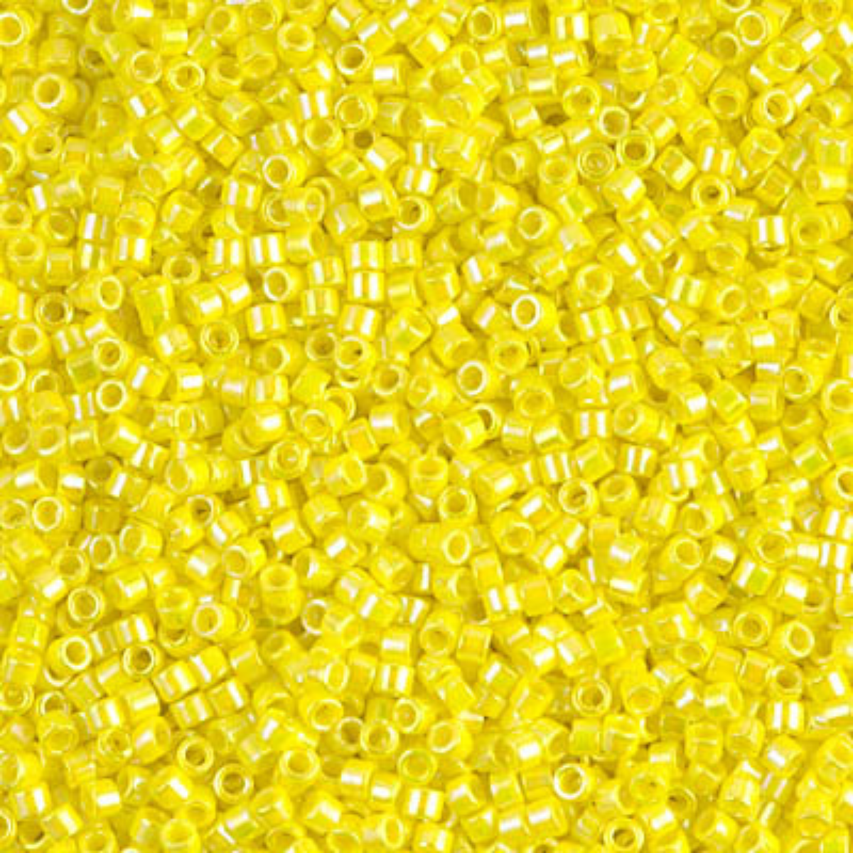Miyuki 11/0 Delica Beads, DB0160, Opaque Yellow AB, 5g