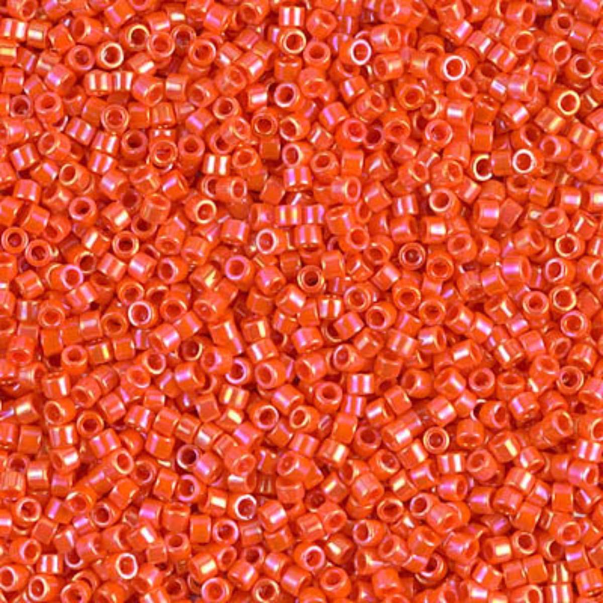 Miyuki 11/0 Delica Beads, DB0161, Opaque Orange AB, 5g