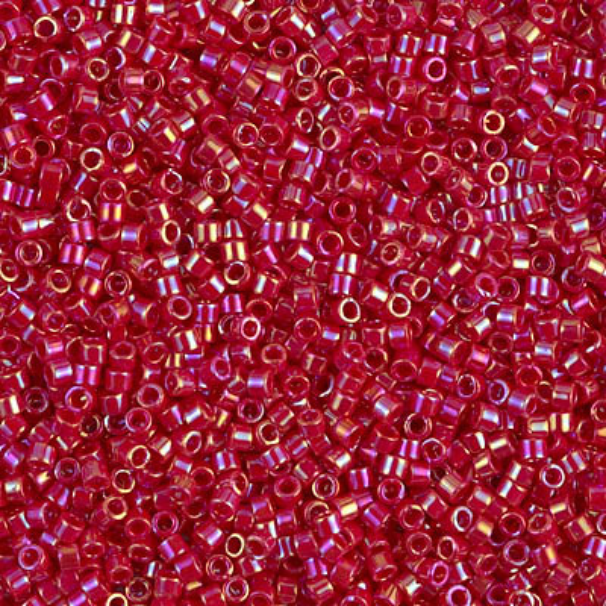 Miyuki 11/0 Delica Beads, DB0162, Opaque Red AB, 5g