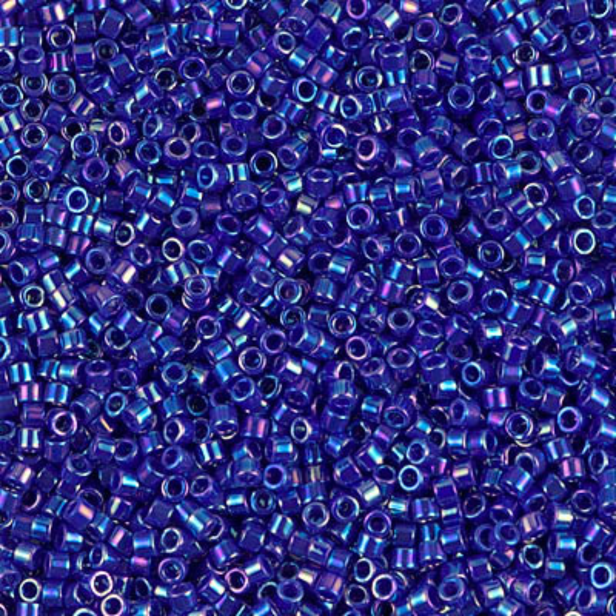 Miyuki 11/0 Delica Beads, DB0165, Opaque Cobalt Blue AB, 5g