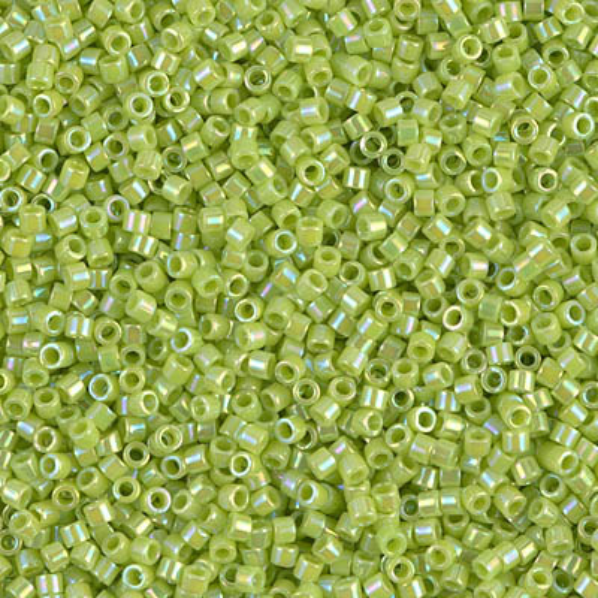 Miyuki 11/0 Delica Beads, DB0169, Opaque Chartreuse AB, 5g