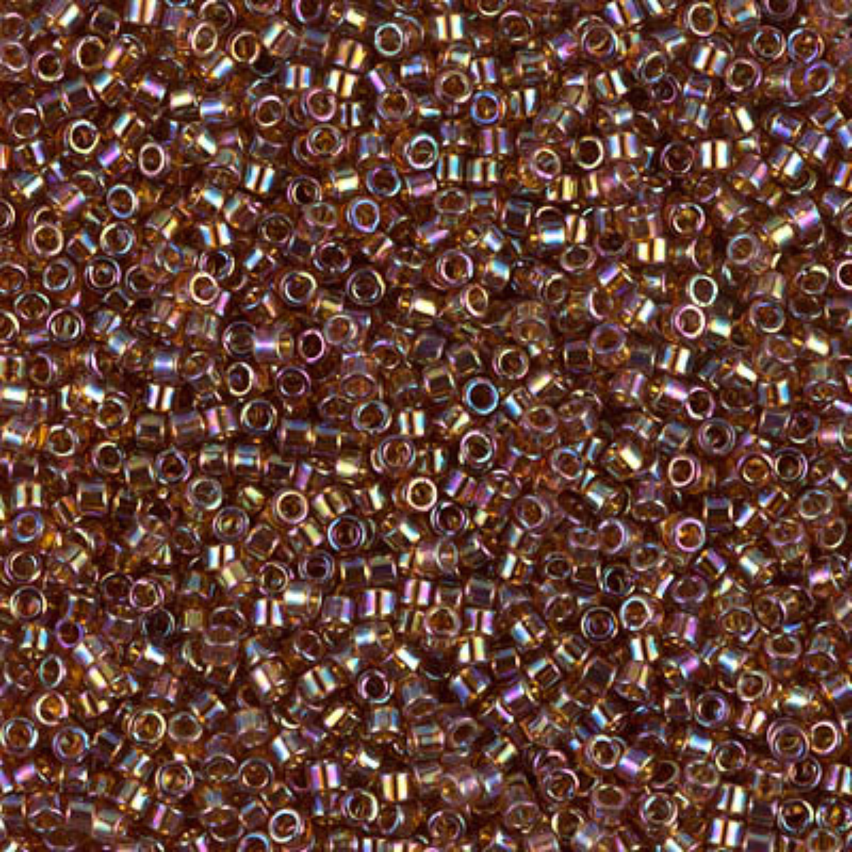 Miyuki 11/0 Delica Beads, DB0170, Transparent Topaz AB, 5g