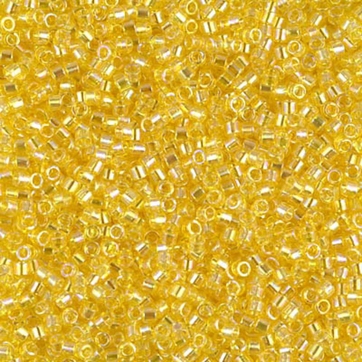 Miyuki 11/0 Delica Beads, DB0171, Transparent Yellow AB, 5g