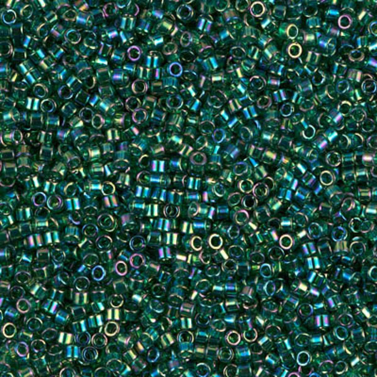 Miyuki 11/0 Delica Beads, DB0175, Transparent Emerald AB, 5g
