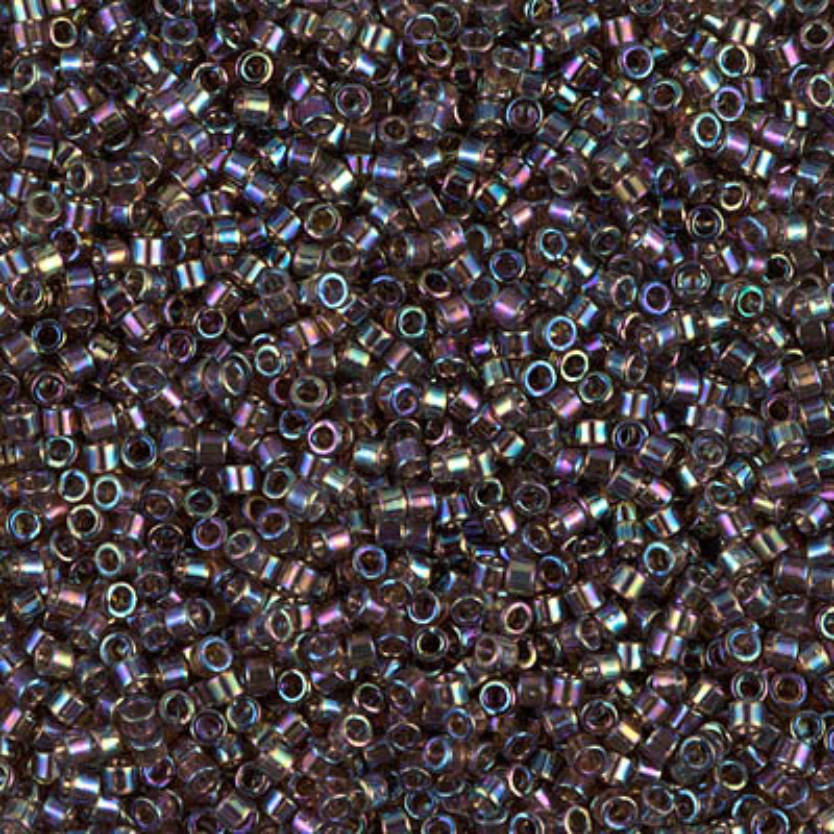 Miyuki 11/0 Delica Beads, DB0179, Transparent Light Gray AB, 5g