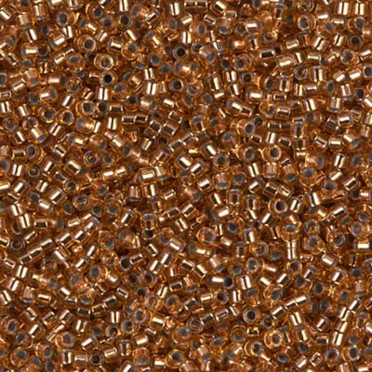Miyuki 11/0 Delica Beads, DB0181, Transparent Light Bronze AB, 5g