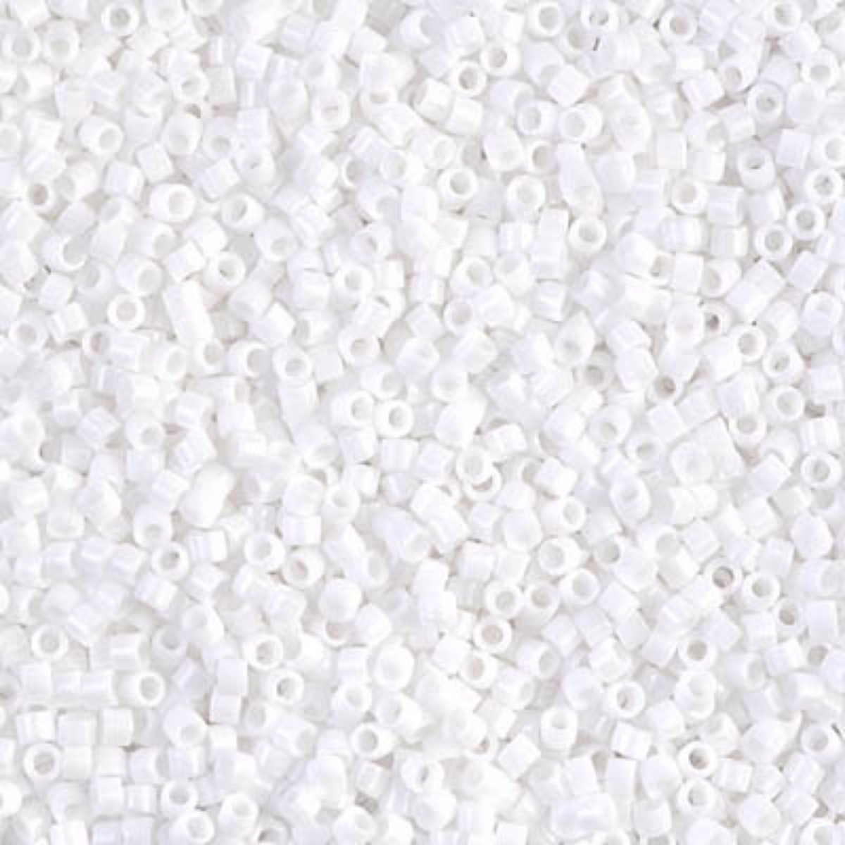Miyuki 11/0 Delica Beads, DB0200, Opaque Chalk White, 5g, 50g