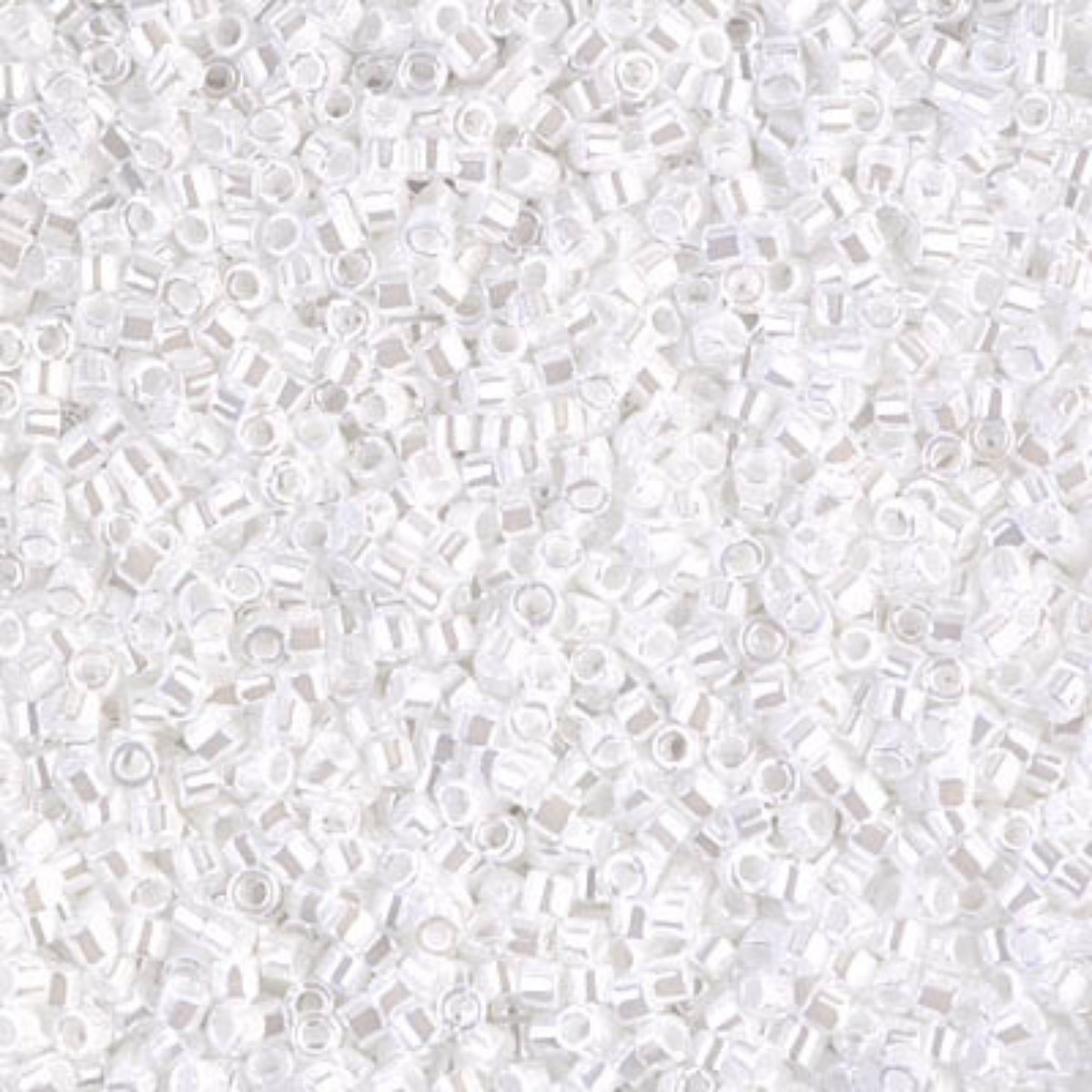 Miyuki 11/0 Delica Beads, DB0201, White Pearl, 5g