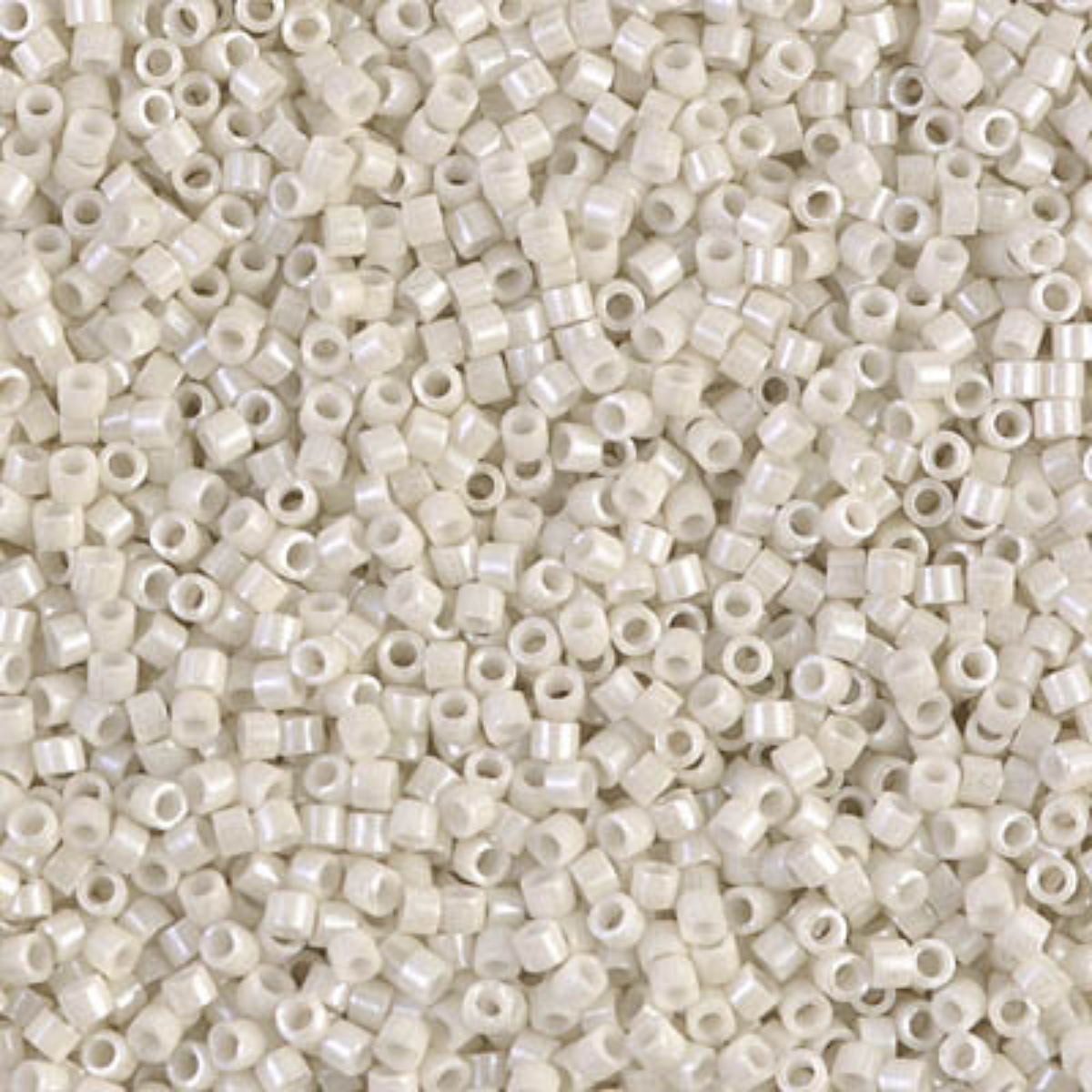 Miyuki 11/0 Delica Beads, DB0211, Opaque Alabaster Luster, 5g