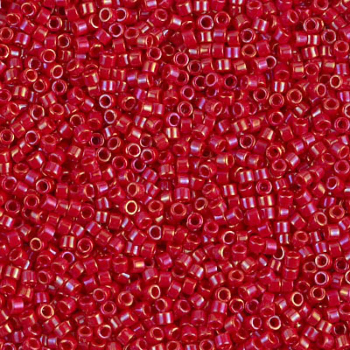 Miyuki 11/0 Delica Beads, DB0214, Opaque Red Luster, 5g