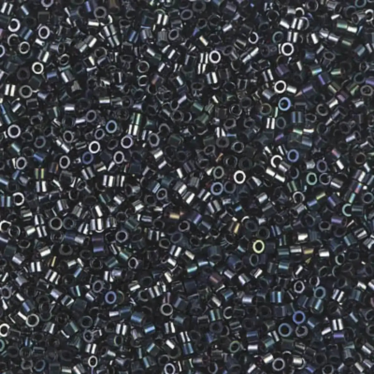 Miyuki 15/0 Delica beads, DBS-0001, Gunmetal, 7 grams - The Argus Collection
