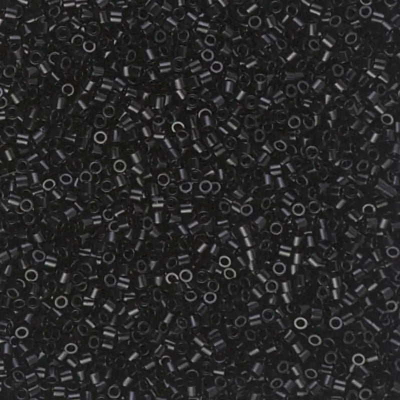 Miyuki 15/0 Delica beads, DBS-0010, Black Opaque, 5g TEST - The Argus Collection