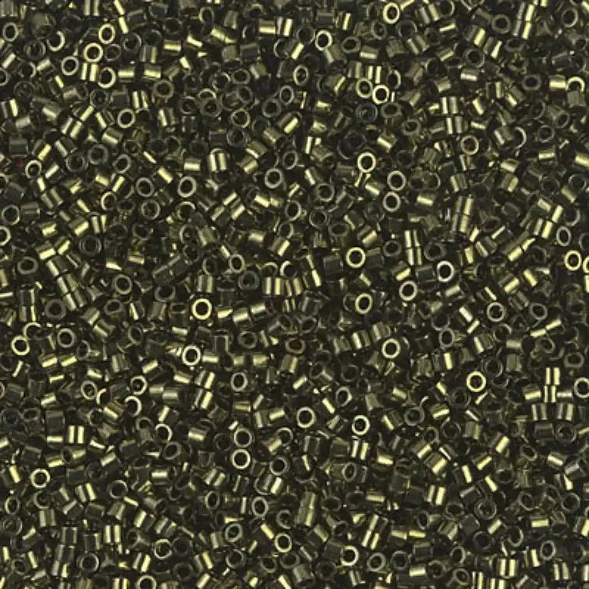 Miyuki 15/0 Delica beads, DBS-0011, Metallic Olive, 5 grams - The Argus Collection