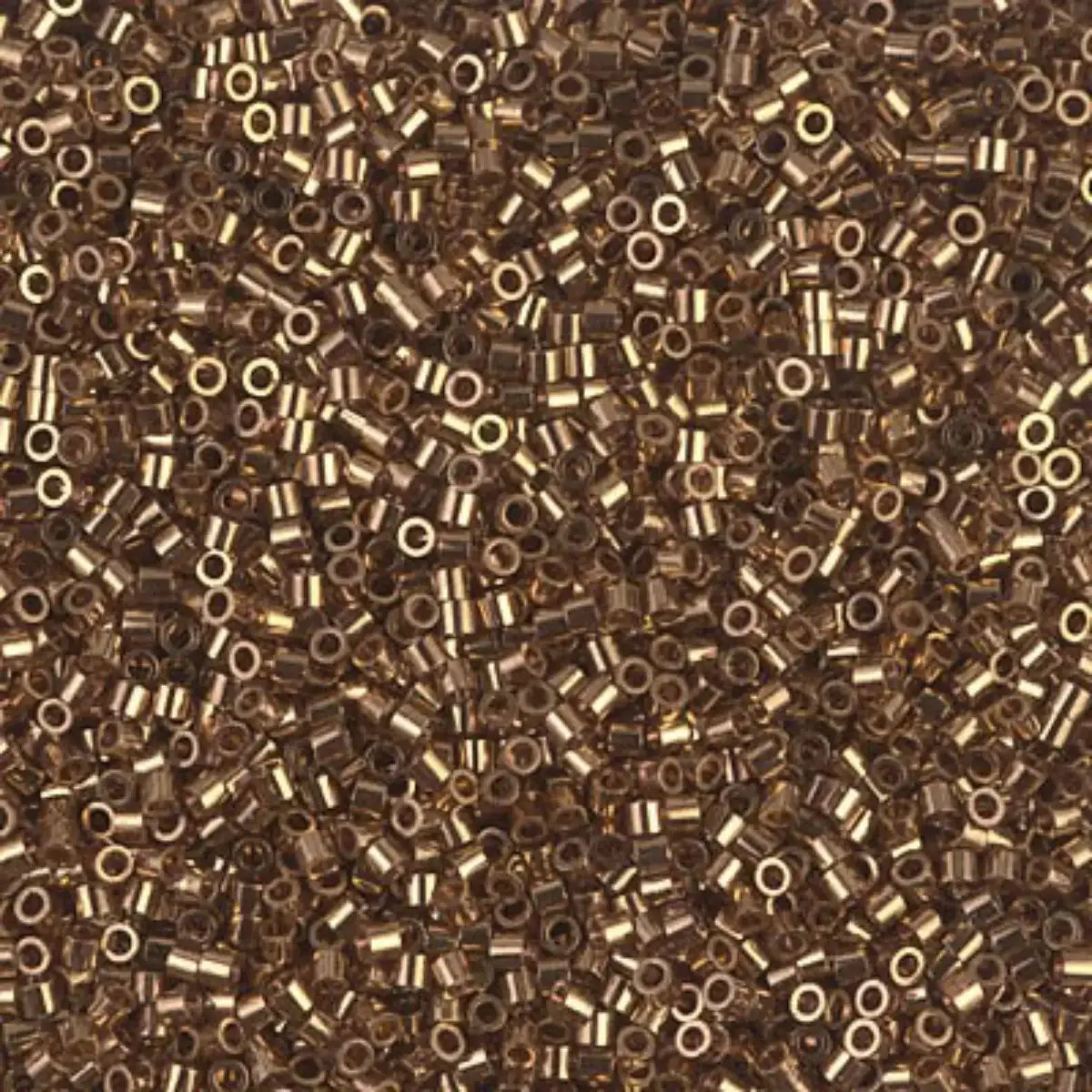 Miyuki 15/0 Delica beads, DBS-0022L, Metallic Light Bronze, 5 grams - The Argus Collection