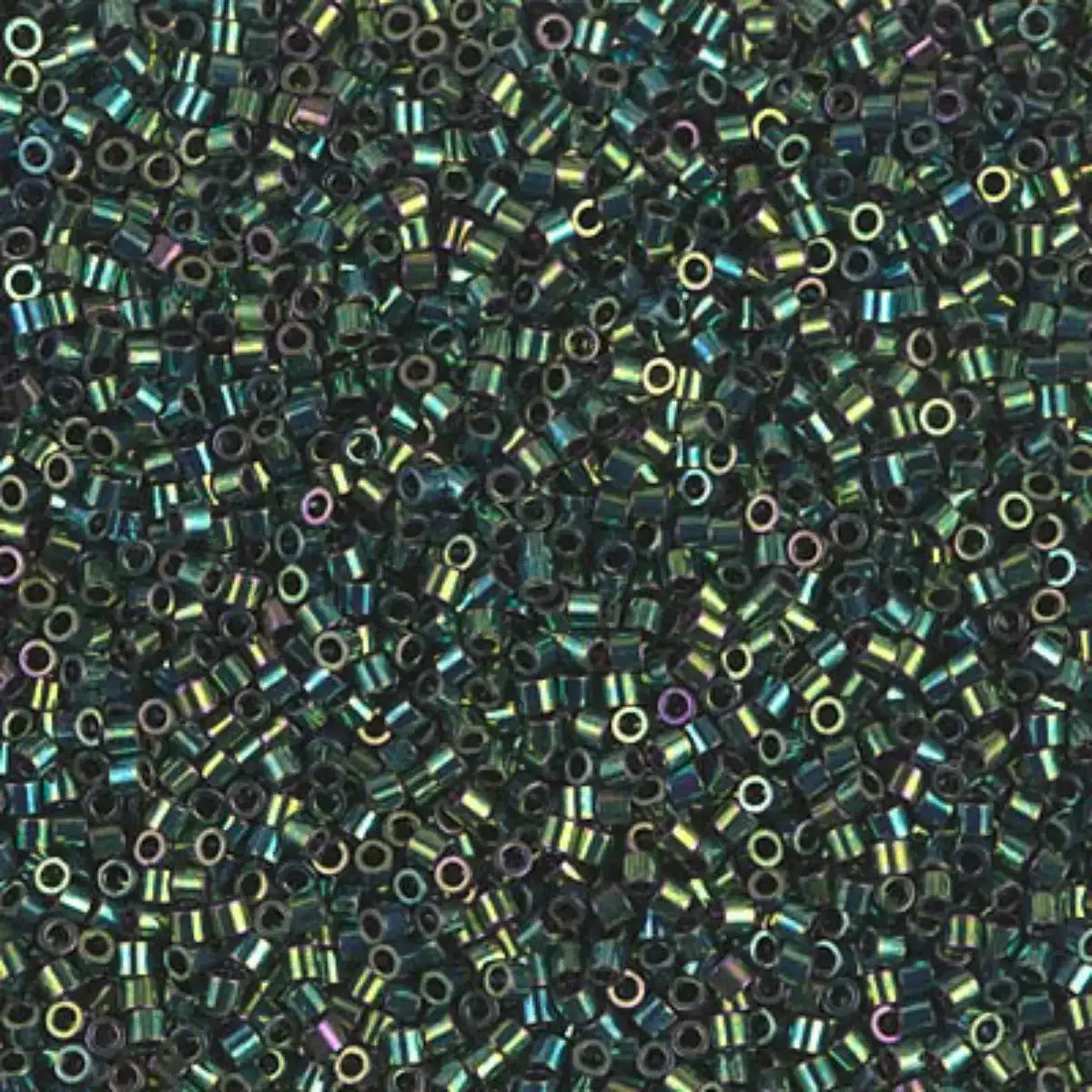 Miyuki 15/0 Delica beads, DBS-0027, Metallic Teal Iris, 7 grams - The Argus Collection