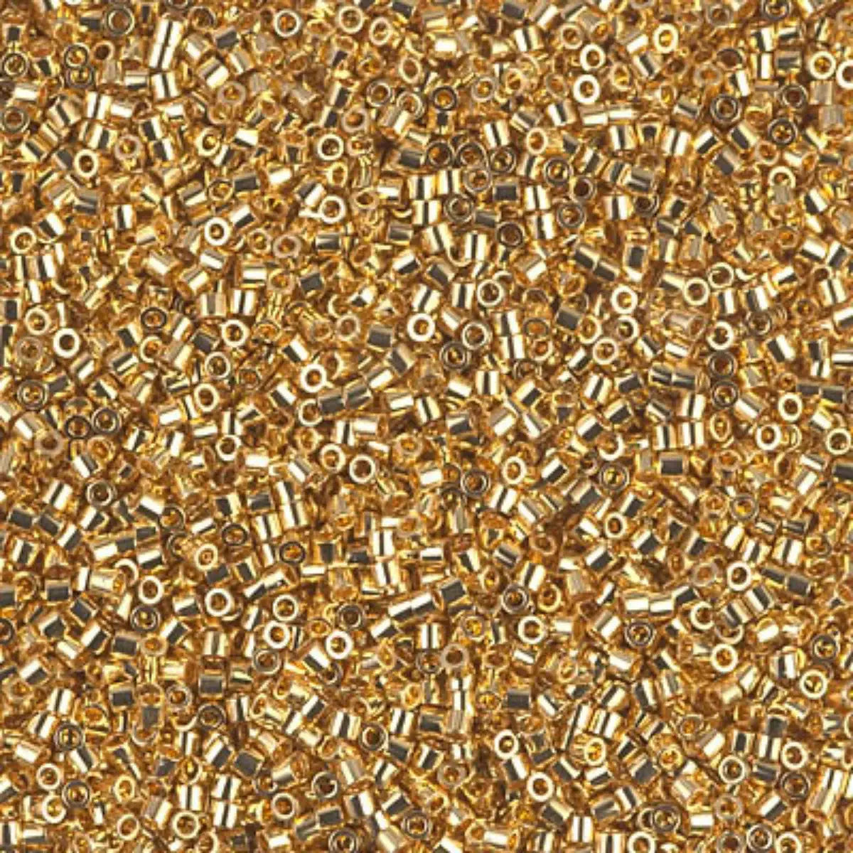 Miyuki 15/0 Delica beads, DBS-0031, Gold 24K Plated, 7 grams - The Argus Collection