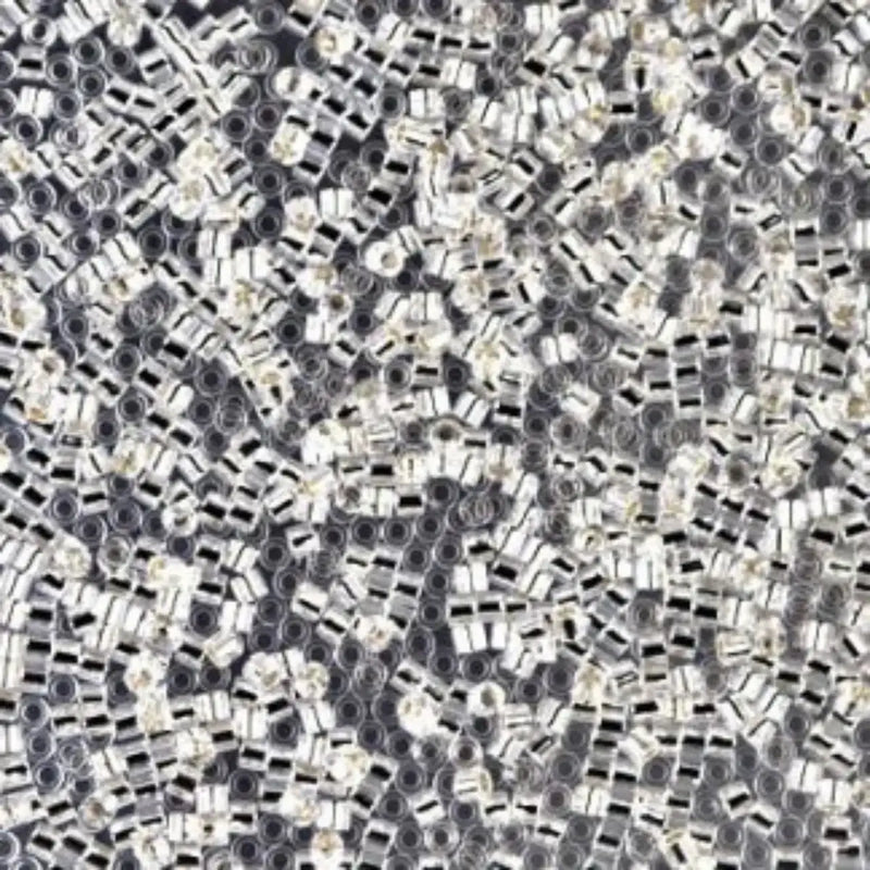 Miyuki 15/0 Delica beads, DBS-0041, Silver Lined Crystal, 7 grams - The Argus Collection