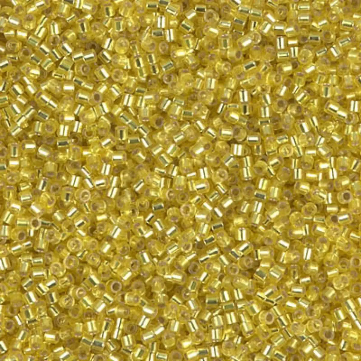 Miyuki 15/0 Delica Beads, DBS-0145, Silver Lined Yellow, 7 grams - The Argus Collection