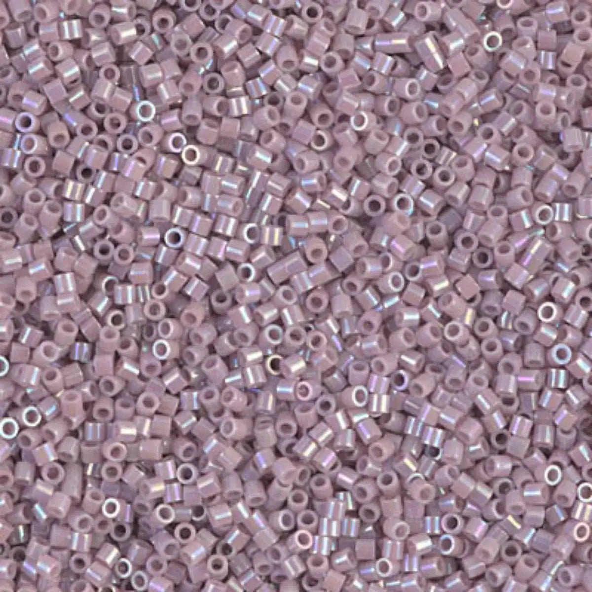 Miyuki 15/0 Delica Beads, DBS-0158, Opaque Lilac AB, 7 grams - The Argus Collection