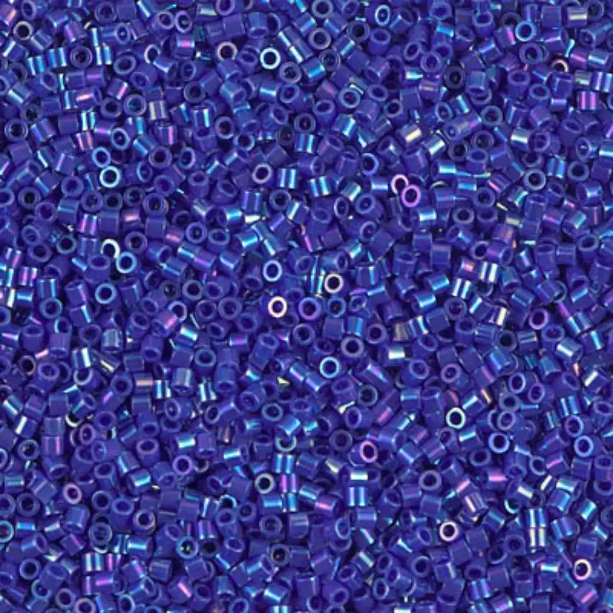 Miyuki 15/0 Delica Beads, DBS-0165, Opaque Cobalt Blue AB, 7 grams - The Argus Collection