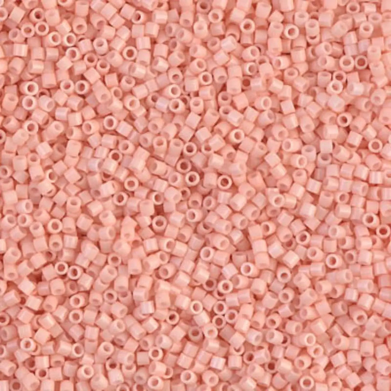 Miyuki 15/0 Delica Beads, DBS-0206, Opaque Salmon, 7 grams - The Argus Collection
