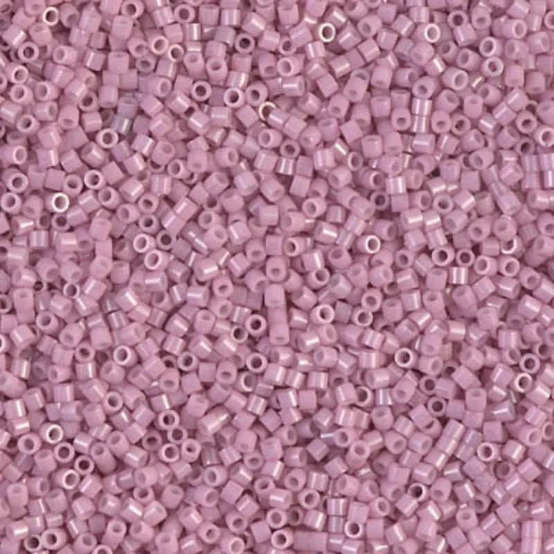 Miyuki 15/0 Delica Beads, DBS-0210, Opaque Old Rose Luster, 7 grams - The Argus Collection