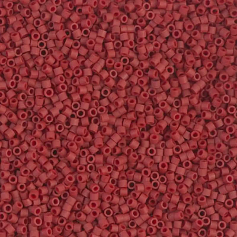 Miyuki 15/0 Delica Beads, DBS-0378, Metallic Matte Dark Maroon, 7 grams - The Argus Collection