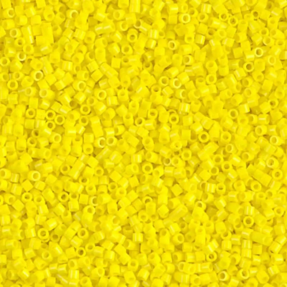 Miyuki 15/0 Delica Beads, DBS-0721, Opaque Yellow, 7 grams - The Argus Collection