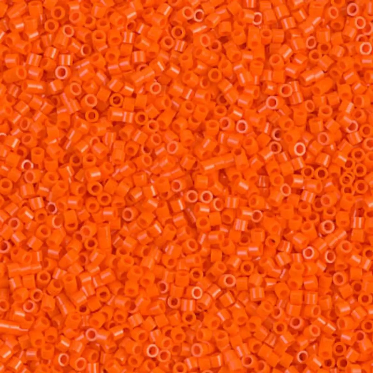 Miyuki 15/0 Delica Beads, DBS-0722, Opaque Orange, 7 grams - The Argus Collection