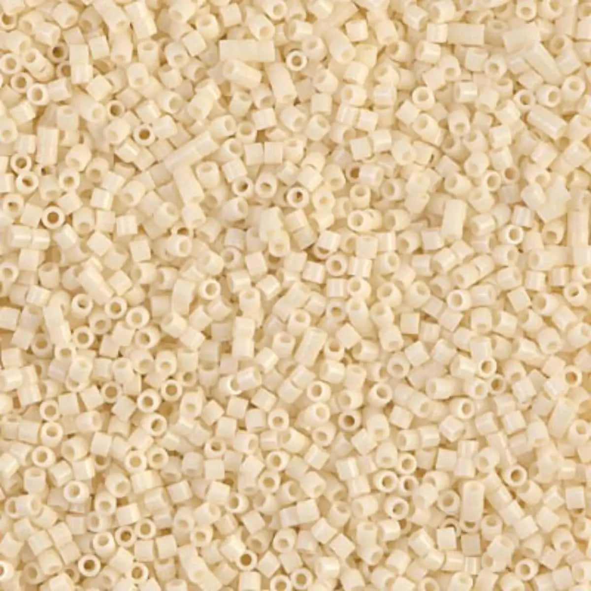 Miyuki 15/0 Delica Beads, DBS-0732, Opaque Cream, 7 grams - The Argus Collection