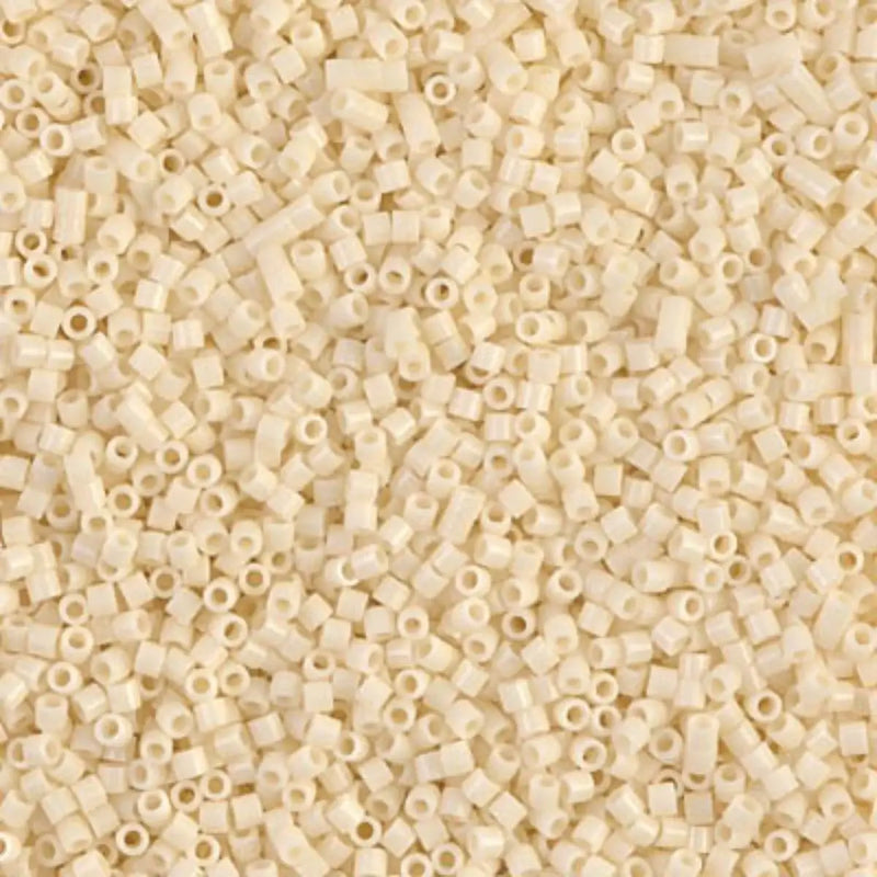 Miyuki 15/0 Delica Beads, DBS-0732, Opaque Cream, 7 grams - The Argus Collection