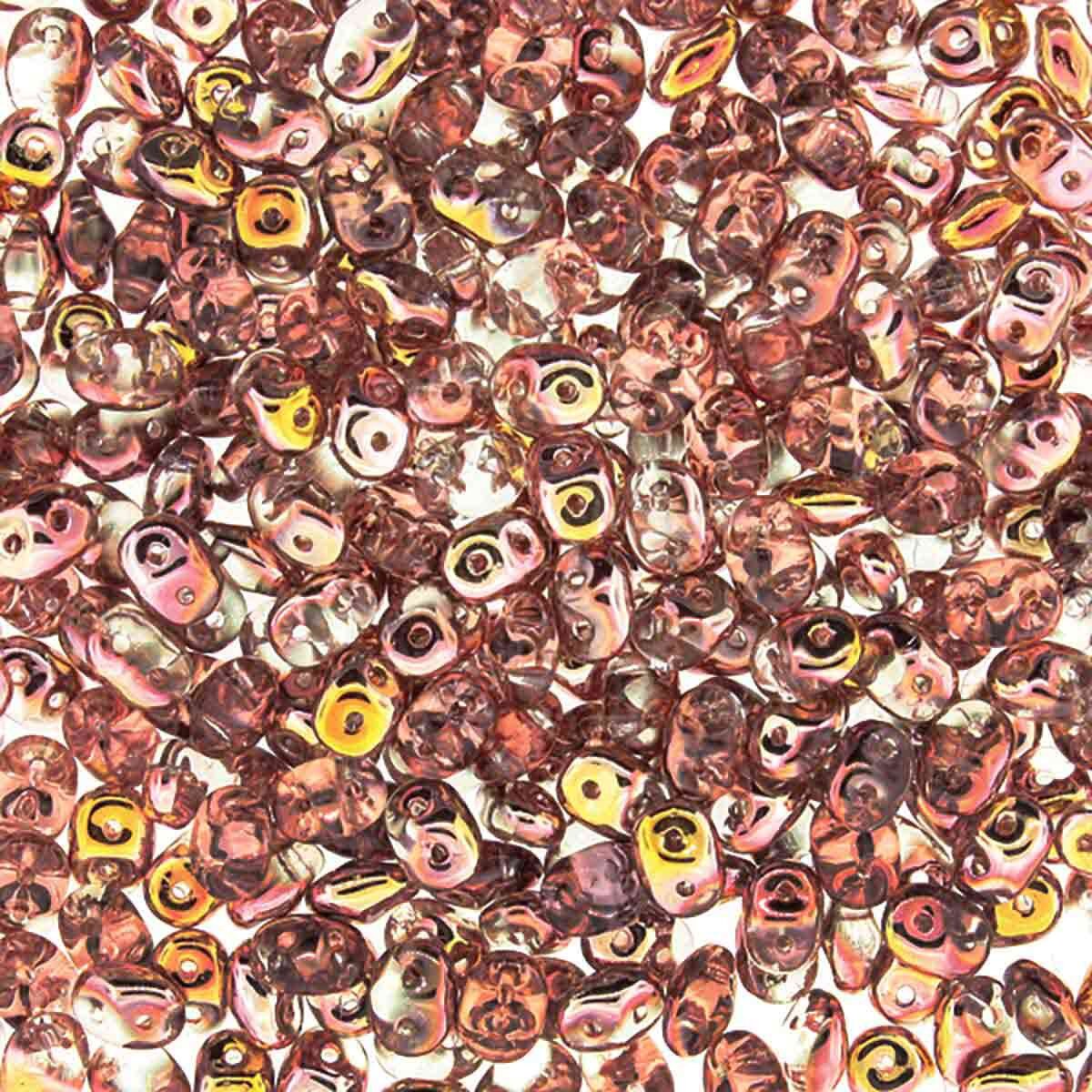 Miniduo Beads, Crystal Capri Gold, 10g.