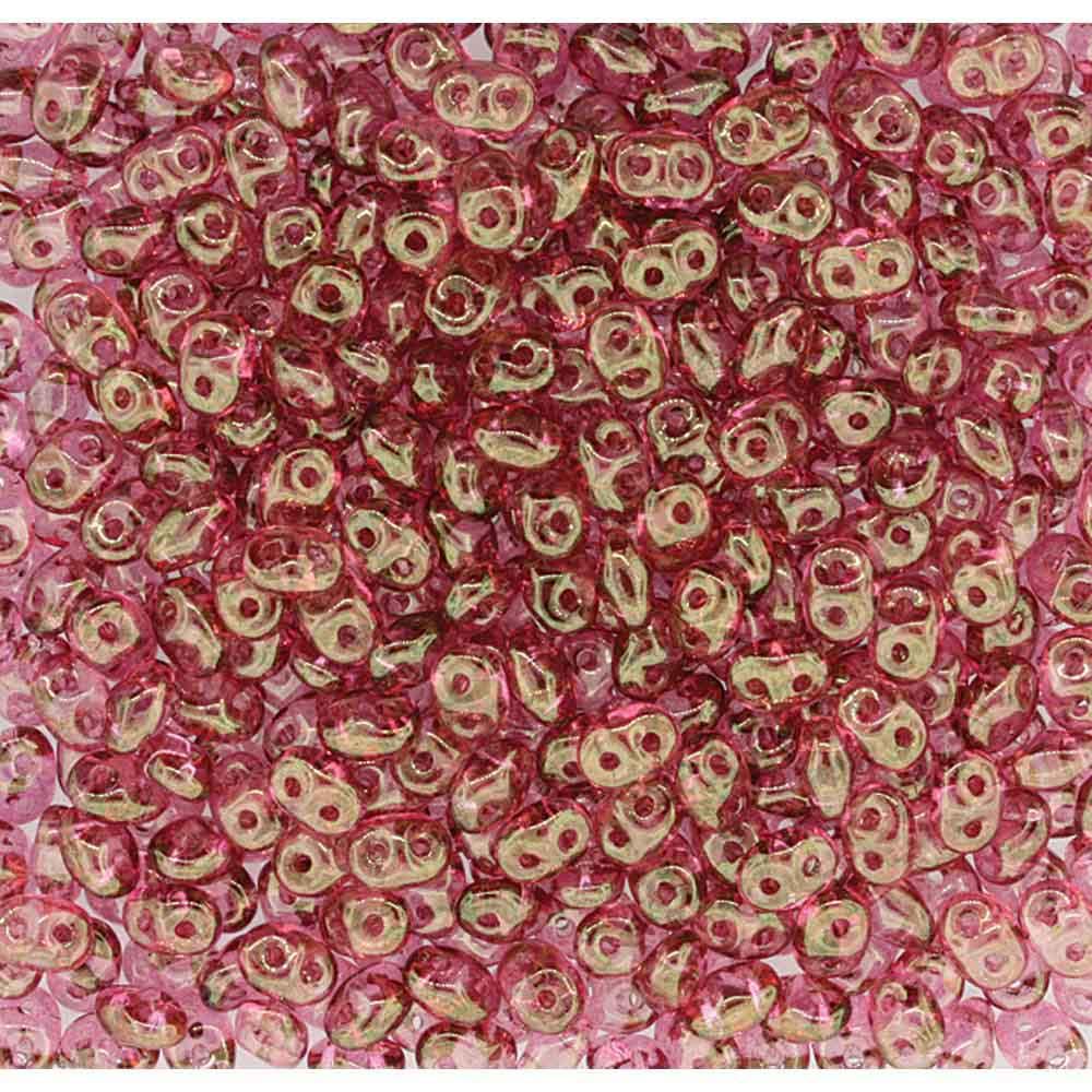 Superduo Beads, Crystal Red Luster, 10g.