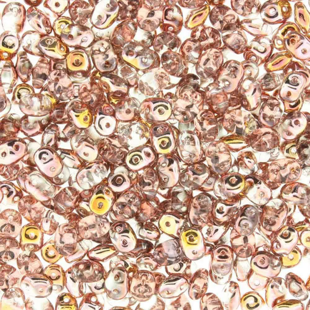Superduo Beads, Crystal Capri Gold, 10 g.