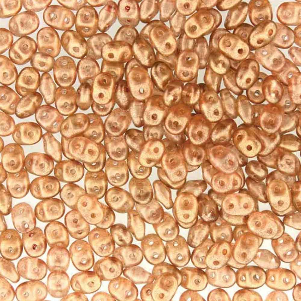 Superduo Beads, Halo Tangerine, 10g.