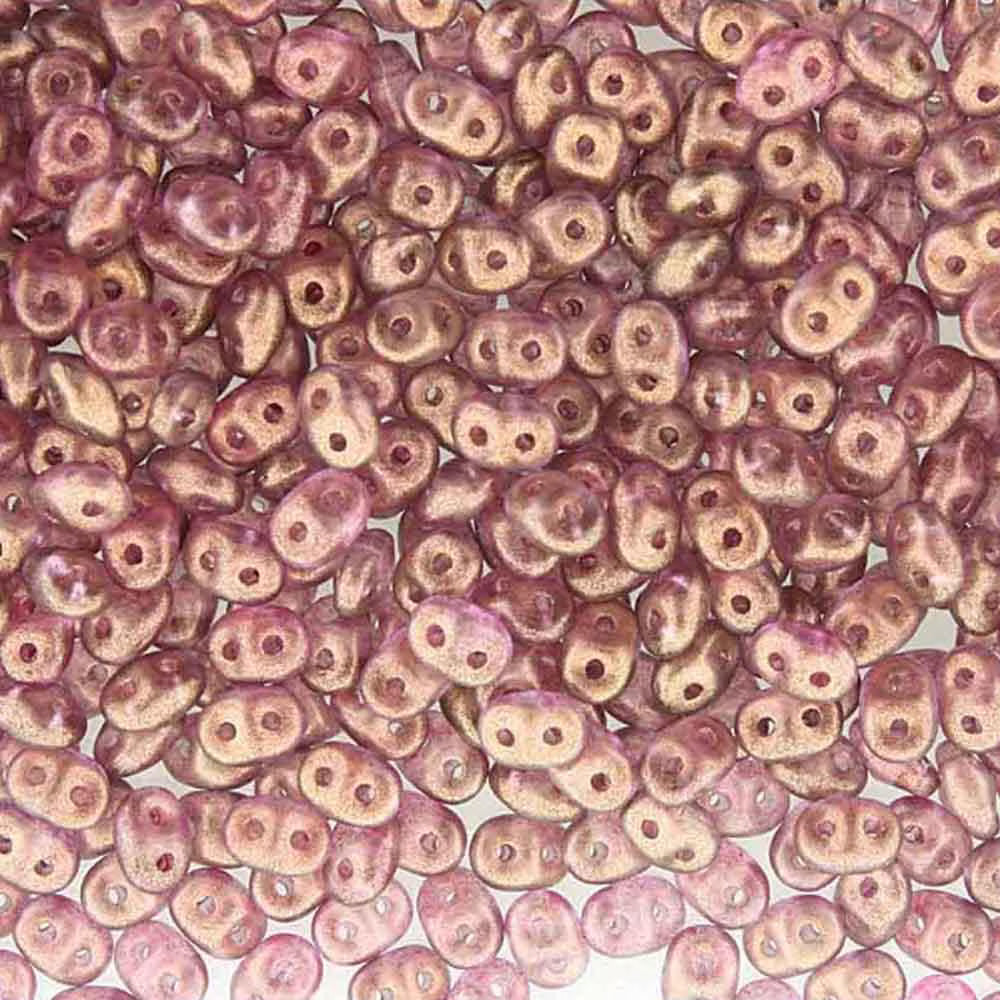 Superduo Beads, Halo Persian Pink, 10g.