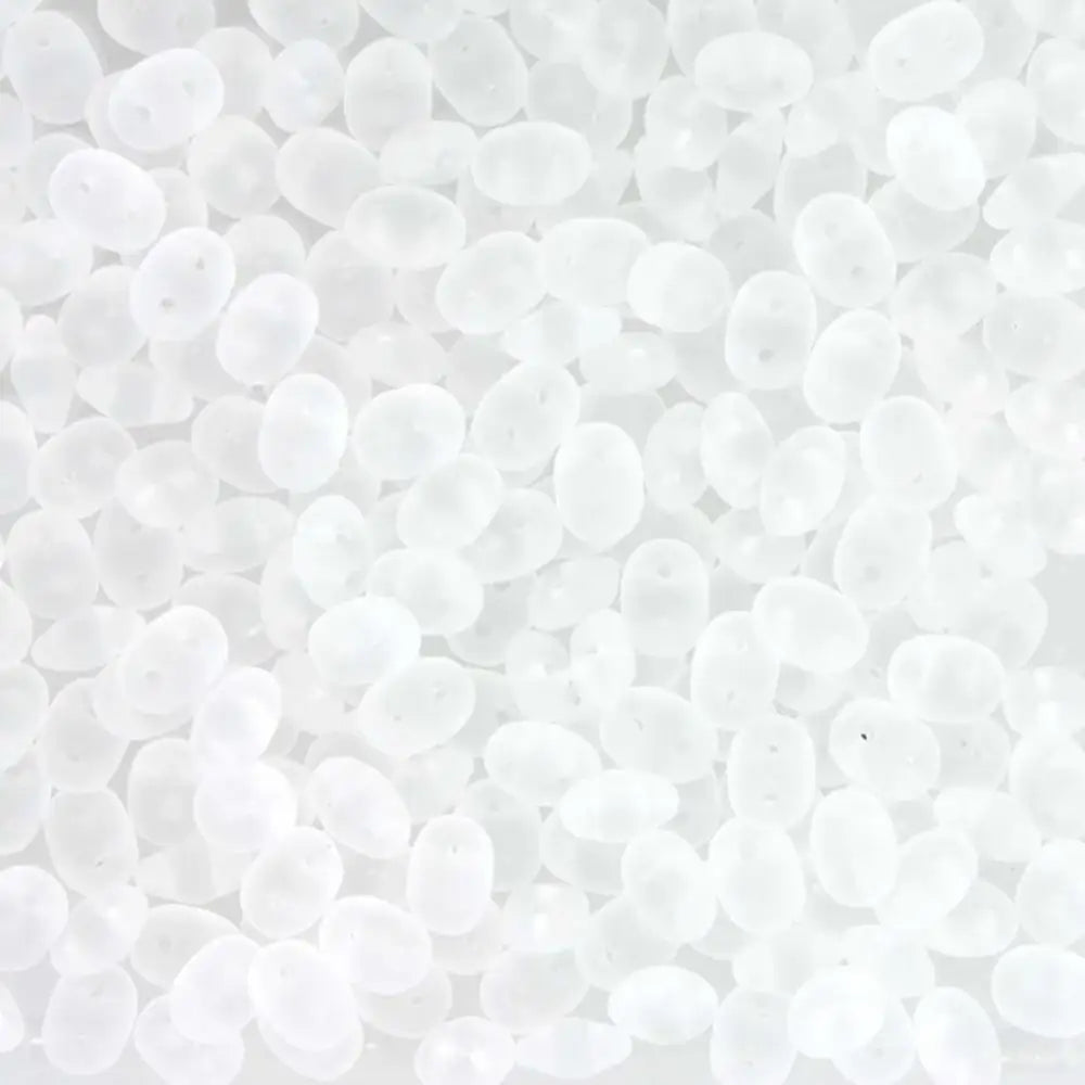 Superduo Beads, Crystal Matte, 10g.