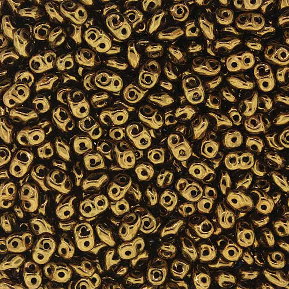 Superduo Beads, Luster Gold, 10g.