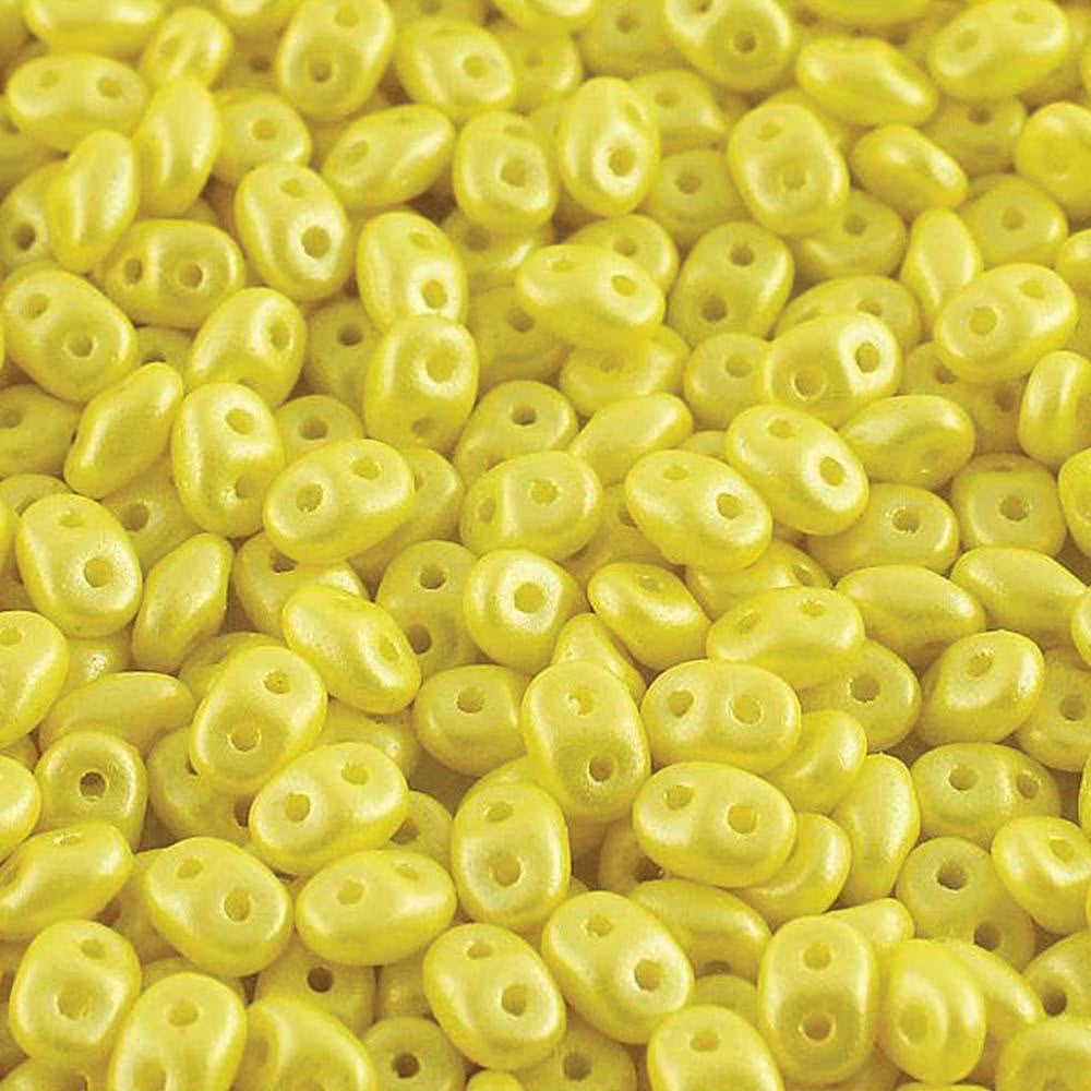 Superduo Beads, Pearl Shine Sunshine, 10g.
