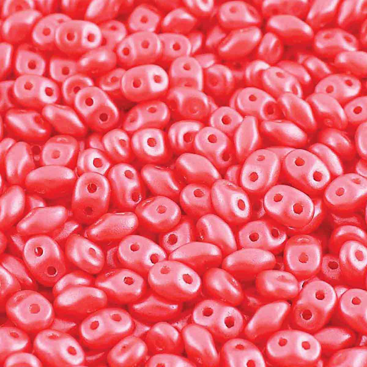 Superduo Beads, Pearl Shine Rose, 10g.